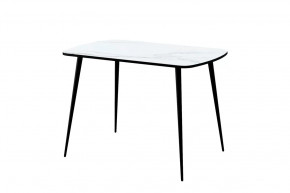 Стол Бостон Лайт 2, фотопечать Мрамор итальянский/опоры черные в Пыть-Яхе - pyt-yah.mebel-tymen.ru | фото