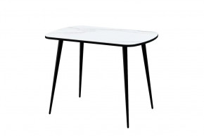 Стол Бостон Лайт, фотопечать Мрамор итальянский/опоры черные в Пыть-Яхе - pyt-yah.mebel-tymen.ru | фото