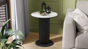 Стол журнальный «Vira» Тип 2 Черный муар, Белый мрамор в Пыть-Яхе - pyt-yah.mebel-tymen.ru | фото