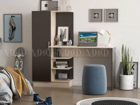 Стол компьютерный №1 Дуб беленый-венге в Пыть-Яхе - pyt-yah.mebel-tymen.ru | фото