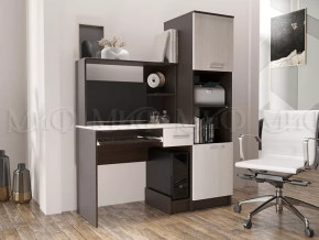 Стол компьютерный №3 с пеналом Дуб беленый/Дуб венге в Пыть-Яхе - pyt-yah.mebel-tymen.ru | фото