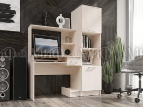 Стол компьютерный №3 с пеналом Сандал светлый в Пыть-Яхе - pyt-yah.mebel-tymen.ru | фото