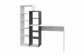 Стол компьютерный Квадро, белый/черный ясень в Пыть-Яхе - pyt-yah.mebel-tymen.ru | фото