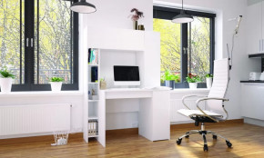 Стол компьютерный Тайм Белый в Пыть-Яхе - pyt-yah.mebel-tymen.ru | фото