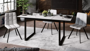Стол обеденный «Маркус» Тип 1 Черный муар, Стекло белый мрамор в Пыть-Яхе - pyt-yah.mebel-tymen.ru | фото