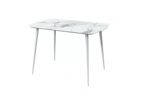Стол обеденный Прайм Лайт, Мрамор белый/белый в Пыть-Яхе - pyt-yah.mebel-tymen.ru | фото