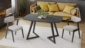 Стол обеденный «TESCA 2» Графит, Стекло графит матовое в Пыть-Яхе - pyt-yah.mebel-tymen.ru | фото