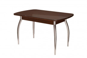 Стол овальный Бостон 2 Шоколад фотопечать/хром триумф в Пыть-Яхе - pyt-yah.mebel-tymen.ru | фото