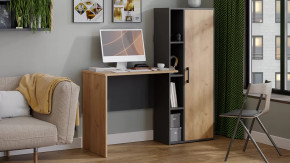 Стол письменный «Бейли» Графит Серый, Дуб Крафт золотой в Пыть-Яхе - pyt-yah.mebel-tymen.ru | фото