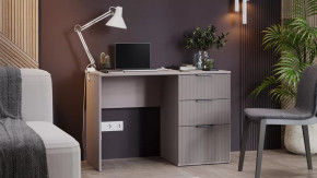 Стол письменный «Графит» Глиняно серый, Холст латте в Пыть-Яхе - pyt-yah.mebel-tymen.ru | фото