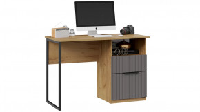 Стол письменный «Хилтон» Тип 1 Дуб Крафт золотой, Графит матовый в Пыть-Яхе - pyt-yah.mebel-tymen.ru | фото