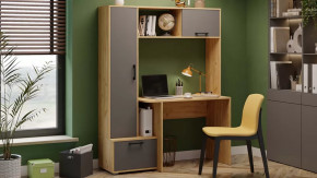 Стол письменный тип 15 Дуб Крафт золотой, Графит Серый в Пыть-Яхе - pyt-yah.mebel-tymen.ru | фото