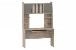 Стол рабочий БЕТА (ш1200*г605*в1835мм), ЛДСП Дуб крафт серый/Графит в Пыть-Яхе - pyt-yah.mebel-tymen.ru | фото