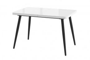 Стол раздвижной Borg-120, оптивайт белый/черный в Пыть-Яхе - pyt-yah.mebel-tymen.ru | фото