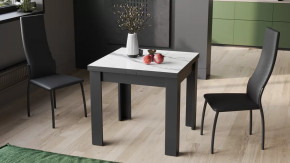 Стол раздвижной «Хьюстон» тип 1 Черный, Белый мрамор в Пыть-Яхе - pyt-yah.mebel-tymen.ru | фото