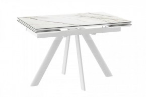 Стол раздвижной Jack-120, calakatta gold st cer/белый в Пыть-Яхе - pyt-yah.mebel-tymen.ru | фото