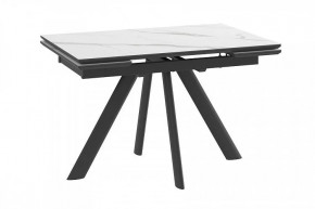 Стол раздвижной Jack-120, calakatta st cer/черный в Пыть-Яхе - pyt-yah.mebel-tymen.ru | фото