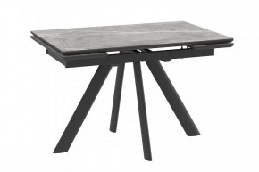 Стол раздвижной Jack-120, stone grey st cer/черный в Пыть-Яхе - pyt-yah.mebel-tymen.ru | фото