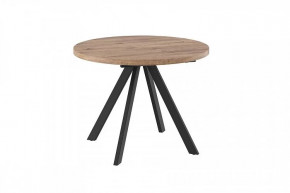 Стол раздвижной RONDO М-100, дуб велингтон/черный в Пыть-Яхе - pyt-yah.mebel-tymen.ru | фото