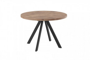 Стол раздвижной RONDO М-110, дуб велингтон/черный в Пыть-Яхе - pyt-yah.mebel-tymen.ru | фото