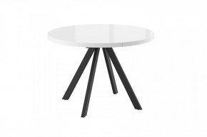 Стол раздвижной RONDO М-110, оптивайт белый/черный в Пыть-Яхе - pyt-yah.mebel-tymen.ru | фото