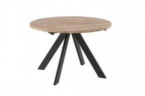 Стол раздвижной RONDO М-120, дуб каньон/черный в Пыть-Яхе - pyt-yah.mebel-tymen.ru | фото