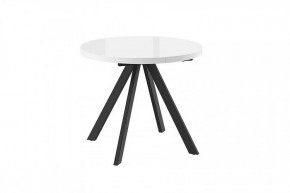 Стол раздвижной RONDO М-90, оптивайт белый/черный в Пыть-Яхе - pyt-yah.mebel-tymen.ru | фото