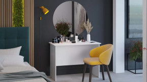 Стол с зеркалом тип 14 (1000) Белый Ясень в Пыть-Яхе - pyt-yah.mebel-tymen.ru | фото