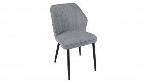 Стул «Крис» Черный муар, Микровелюр BRENDY Grey в Пыть-Яхе - pyt-yah.mebel-tymen.ru | фото