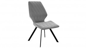 Стул «Матэо»  Черный муар, Микровелюр BRENDY Grey в Пыть-Яхе - pyt-yah.mebel-tymen.ru | фото