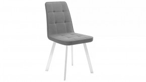Стул «Рони»  Белый муар, Микровелюр BRENDY Grey в Пыть-Яхе - pyt-yah.mebel-tymen.ru | фото