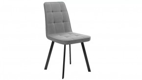 Стул «Рони»  Черный муар, Микровелюр BRENDY Grey в Пыть-Яхе - pyt-yah.mebel-tymen.ru | фото