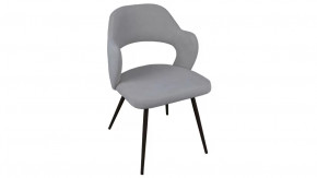 Стул «Сиэтл» Черный муар, Велюр DREAM Grey (серый) в Пыть-Яхе - pyt-yah.mebel-tymen.ru | фото