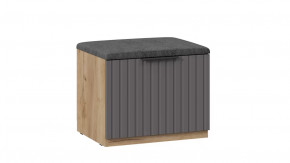 Тумба для обуви «Хилтон» Исп.2.1 Дуб Крафт золотой, Графит матовый в Пыть-Яхе - pyt-yah.mebel-tymen.ru | фото