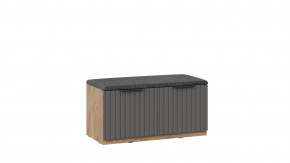 Тумба для обуви «Хилтон» Исп.2.2 Дуб Крафт золотой, Графит матовый в Пыть-Яхе - pyt-yah.mebel-tymen.ru | фото