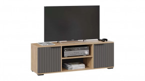 Тумба под ТВ «Хилтон» Исп.2 Дуб Крафт золотой, Графит матовый в Пыть-Яхе - pyt-yah.mebel-tymen.ru | фото