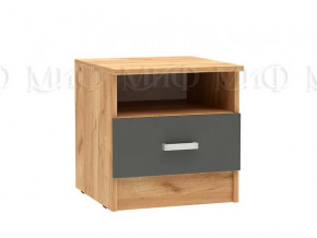 Тумба прикроватная Мартина ЛДСП Графит, Дуб крафт в Пыть-Яхе - pyt-yah.mebel-tymen.ru | фото