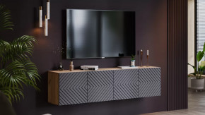 Тумба ТВ Танго Дуб крафт золотой/Холст вулкан в Пыть-Яхе - pyt-yah.mebel-tymen.ru | фото