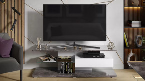 Тумба ТВ тип 1 «Diamond» Белый/Ателье темный глянец в Пыть-Яхе - pyt-yah.mebel-tymen.ru | фото