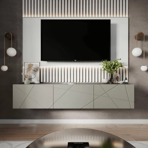 Тумба ТВМ-10 (без опор) (ш2000*г384*в400мм) ЛДСП Графит/ЛДСП Панакота в Пыть-Яхе - pyt-yah.mebel-tymen.ru | фото