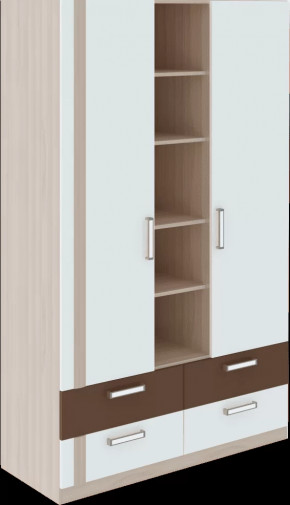 Волкер подростковая М02 Шкаф трехсекционный в Пыть-Яхе - pyt-yah.mebel-tymen.ru | фото