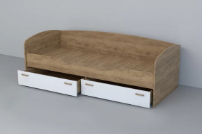 ЭГО Кровать (арт.016) Дуб крафт/Белый глянец Диал в Пыть-Яхе - pyt-yah.mebel-tymen.ru | фото